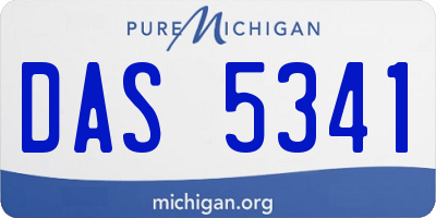 MI license plate DAS5341