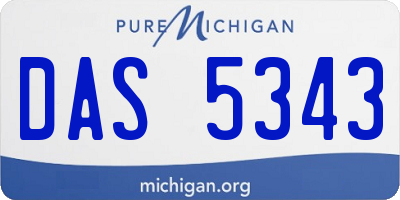 MI license plate DAS5343