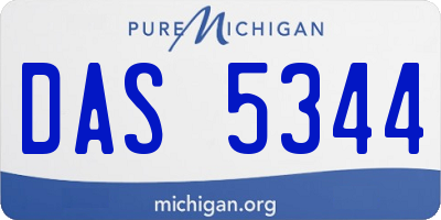 MI license plate DAS5344