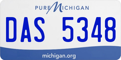 MI license plate DAS5348