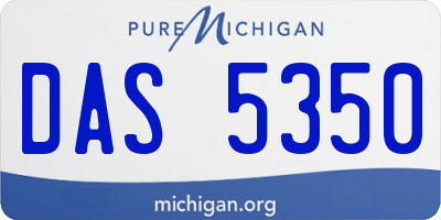 MI license plate DAS5350