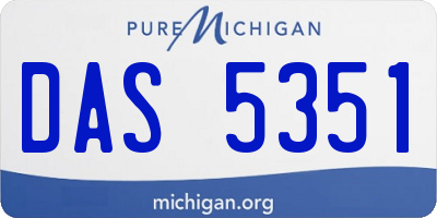 MI license plate DAS5351