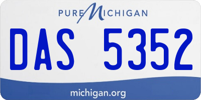 MI license plate DAS5352