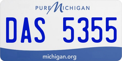 MI license plate DAS5355