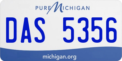 MI license plate DAS5356