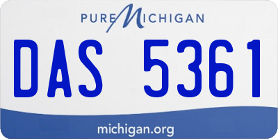 MI license plate DAS5361