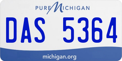 MI license plate DAS5364