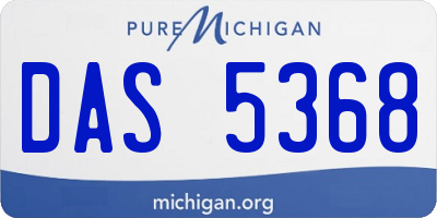 MI license plate DAS5368