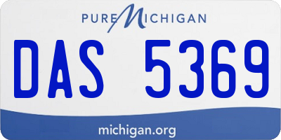 MI license plate DAS5369