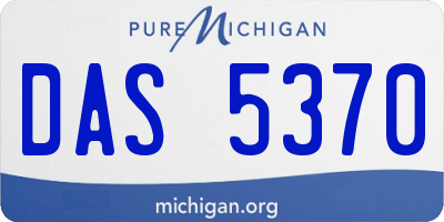MI license plate DAS5370