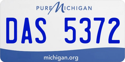 MI license plate DAS5372