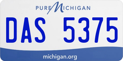 MI license plate DAS5375