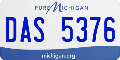MI license plate DAS5376