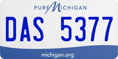 MI license plate DAS5377