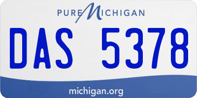 MI license plate DAS5378