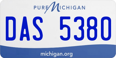 MI license plate DAS5380