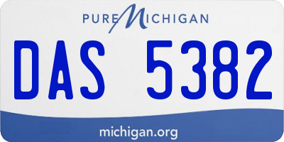 MI license plate DAS5382