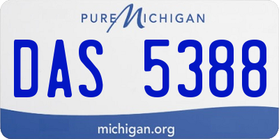 MI license plate DAS5388