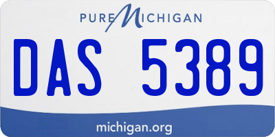 MI license plate DAS5389