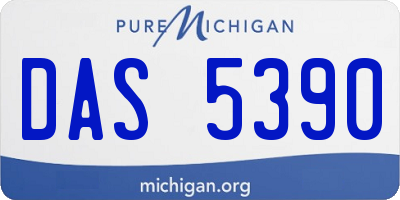 MI license plate DAS5390