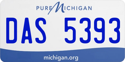 MI license plate DAS5393