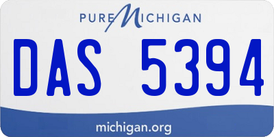 MI license plate DAS5394