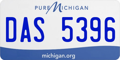 MI license plate DAS5396