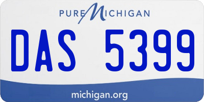 MI license plate DAS5399