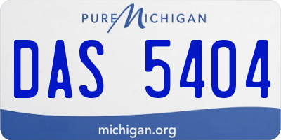 MI license plate DAS5404