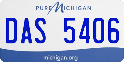 MI license plate DAS5406