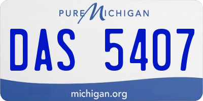 MI license plate DAS5407