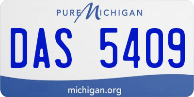 MI license plate DAS5409