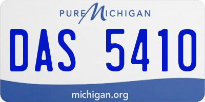 MI license plate DAS5410