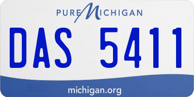 MI license plate DAS5411