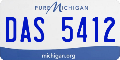 MI license plate DAS5412