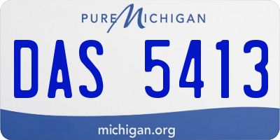 MI license plate DAS5413