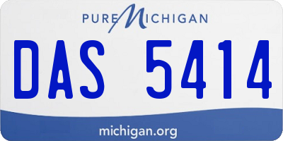 MI license plate DAS5414