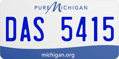 MI license plate DAS5415