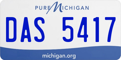 MI license plate DAS5417
