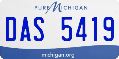 MI license plate DAS5419