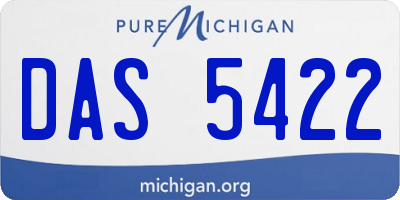 MI license plate DAS5422