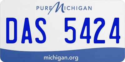 MI license plate DAS5424