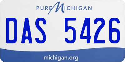 MI license plate DAS5426