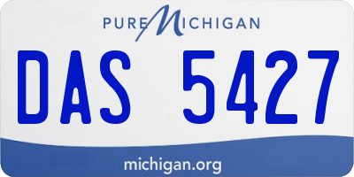 MI license plate DAS5427