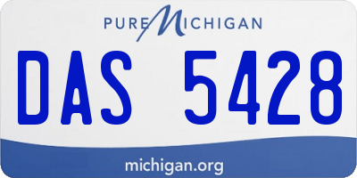 MI license plate DAS5428