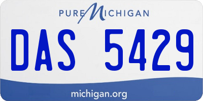 MI license plate DAS5429