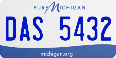 MI license plate DAS5432