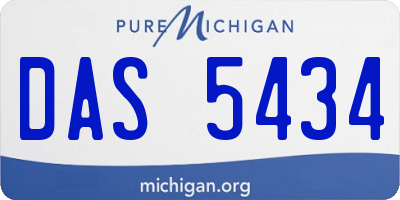 MI license plate DAS5434