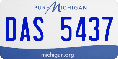 MI license plate DAS5437