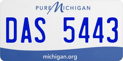 MI license plate DAS5443